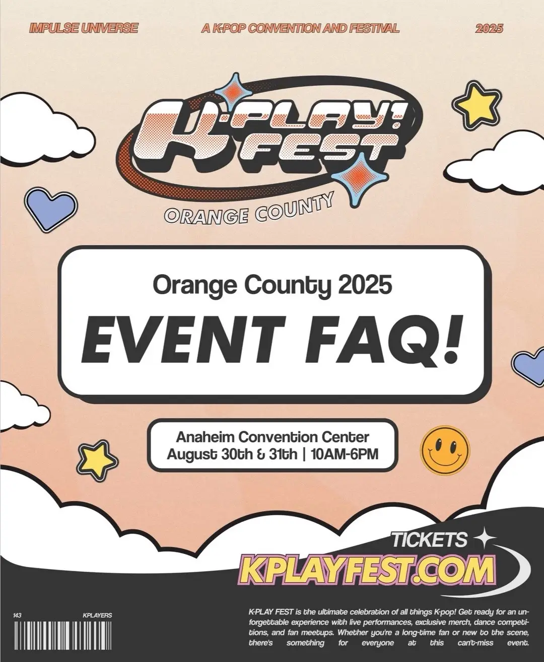 Would you like to attend Kplay Fest Anaheim on Aug 30 & 31? 🧡 Here’s EVERYTHING you need to know before the big weekend: ✨ Parking tips ✨ Water bottle rules ✨ Food, pets & more! Save this post so you’re ready ✅ 📍 Anaheim Convention Center #KpopStans #KpopMerch #KpopAccessories #KpopJewelry #KplayFest #KplayFest2025 #AnaheimEvents #OCEvents #kpofyp 