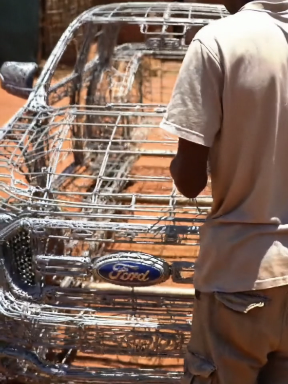 African men build Ford Ranger using Wires. #Ichasulilwe 