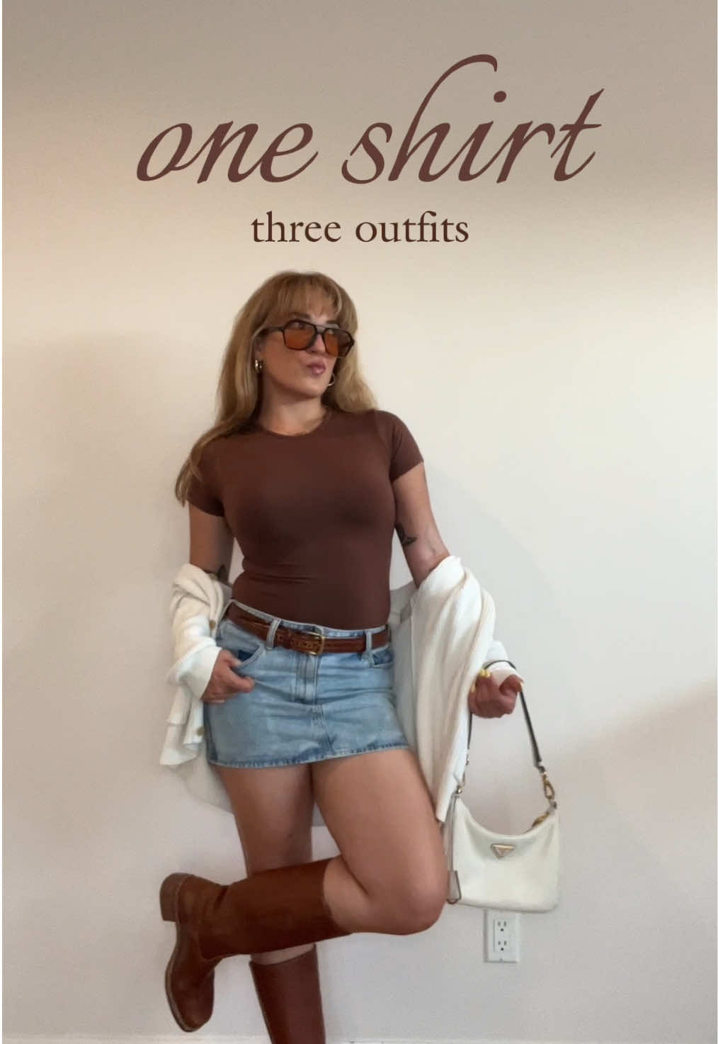 three occasions, one shirt ☕️styling the perfect t-shirt in cappuccino by @Underoutfit #styling #underoutfit #underoutfitpartner #fashioninspo #outfits 