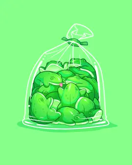 A bag of gummy frogs. Be sure to check it though, as sometimes they come with a hitchhiker 🐸 . . . . #frog #art #candy #illustration #artprocess 