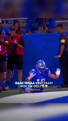 Isaac TeSlaa Went Crazy With The Celly💀😂 #nfl #football #fyp #fypシ #lions 