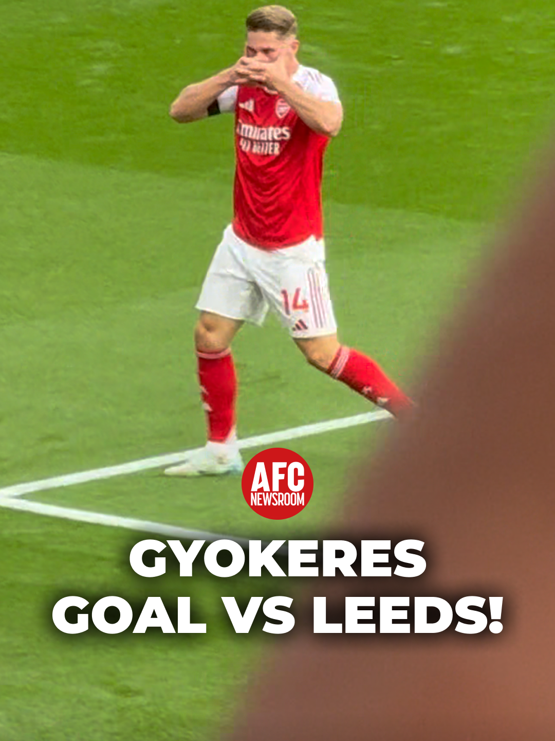 This angle of Viktor Gyökeres’ incredible solo goal followed by the iconic mask. WOW! 🤩  #gyokeres🐐 #ARSENAL