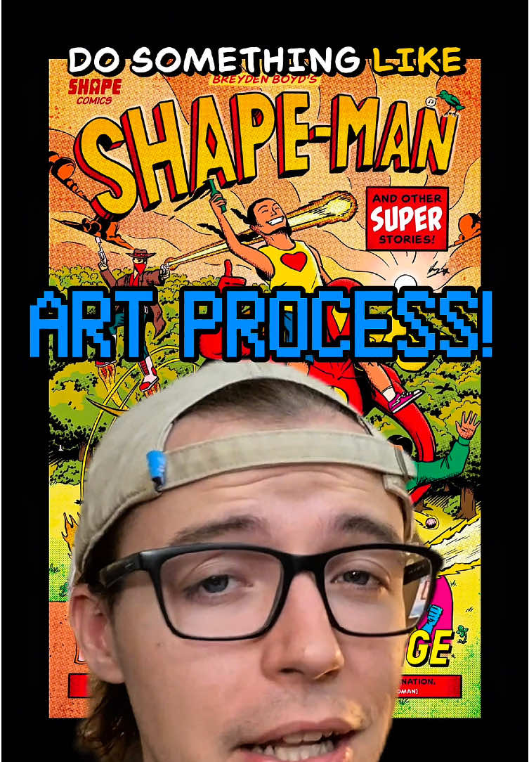 If you wanna know anything specific about making comics, drop a Q! :) And follow Shape-Man on Kickstarter!! You know where to find it 😎👉 ✌️💕 #indiecomics #arttutorial #comicart #shapeman #traditionalart 