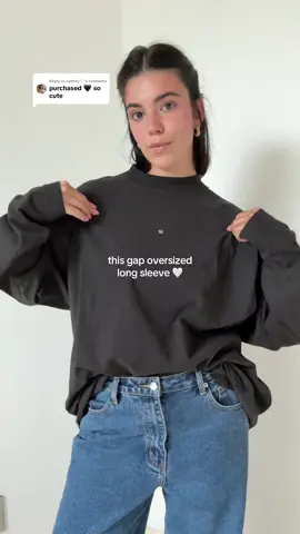Replying to @sydney ♡︎ the way I ran to get this Yeezy gap Collab long sleeve. It’s so perfectly oversized 🖤#rushready2025 #TikTokShopCreatorPicks #yeezygap #yeezygapcollab #yeezy 
