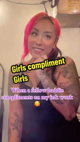 Ooooooo girl 🥰🥰 when a female compliments me hits better than when a dude does it.  Queens recognizing Queens 👸🏽  #fyppp #nflfootball #ink #girlssupportgirls #catslovers 