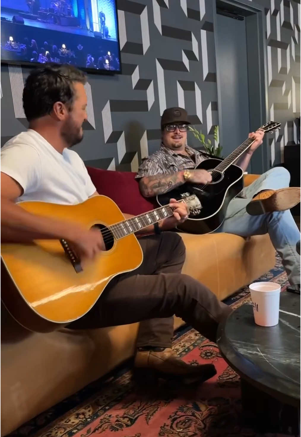 When you leave me and @HARDY alone with our guitars #ACMhonors @ACM Awards 