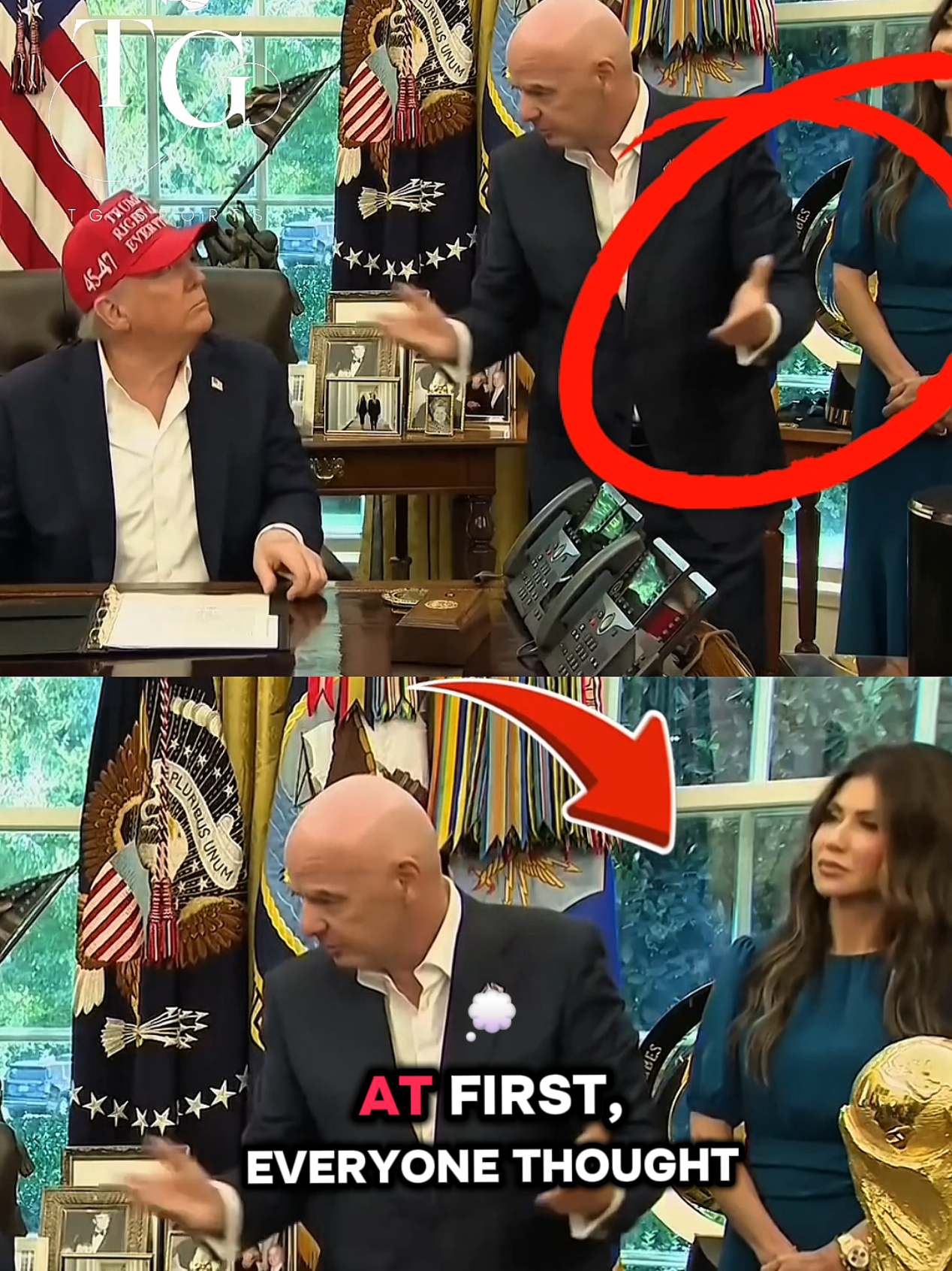 Donald Trump already has the Club World Cup trophy in his house… now he wants the FIFA World Cup too 🏆😂 #Trump #ClubWorldCup #FIFAWorldCup #Football #Soccer 