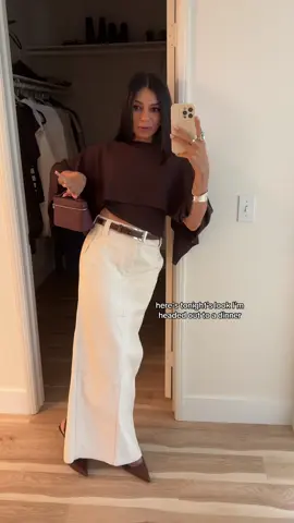 The Zara cape top is such a perfect fall look. I paired it with my helsa skirt from @Revolve and brown shoes 🤎I got so many compliments on this top last night at dinner! Love it.  #fallinspo #falloutfit2025 #zarafallfashion #falloutfitinspo 