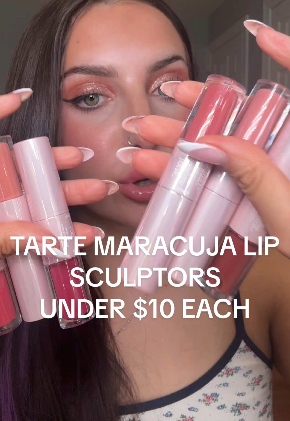 NEW tarte maracuja lip Sculptors under $10 each in this bundle! One side lipstick one side gloss ✨ 6 sculptors + 2 gift bags  for $56 right now! Under $10 each! Exclusive to here so run!! @HSN, Inc  #tarte #tartecosmetics #tartemaracujajuicylip #tiktokshopnewarrivals #affordablelipcombo 