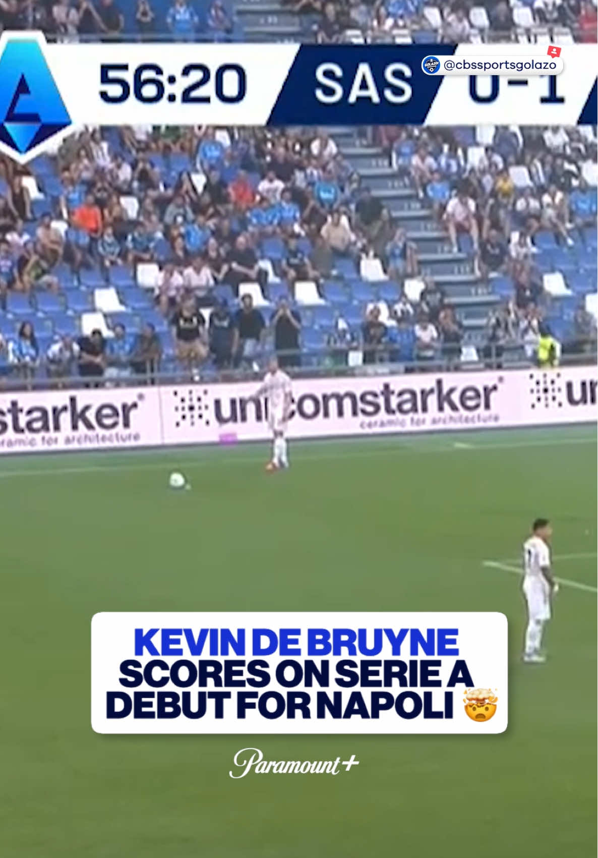 Kevin De Bruyne announces himself in Serie A with a free kick stunner 🤯🇮🇹 #seriea #kevindebruyne #napoli #scudetto #mancity 