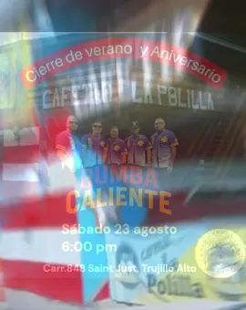 Pa Trujillo Alto en Saint Just para Cafetín La Polilla desde 6:00Pm llega temprano que sabemos que tu quieres Rumba.