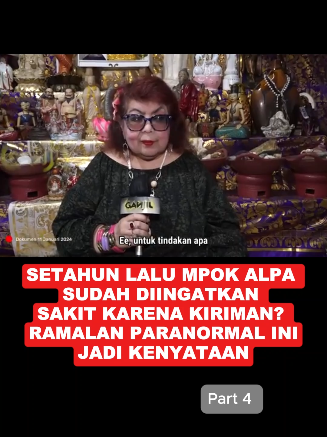 Part 4. SETAHUN LALU MPOK ALPA SUDAH DIINGATKAN SAKIT KARENA KIRIMAN? RAMALAN PARANORMAL INI JADI KENYATAAN #mpokalpa #mpokalpafyp #mpokalpameninggal #suamimpokalpa #lewatberanda #foryou #netizen #fyp #beritaviral #meninggal