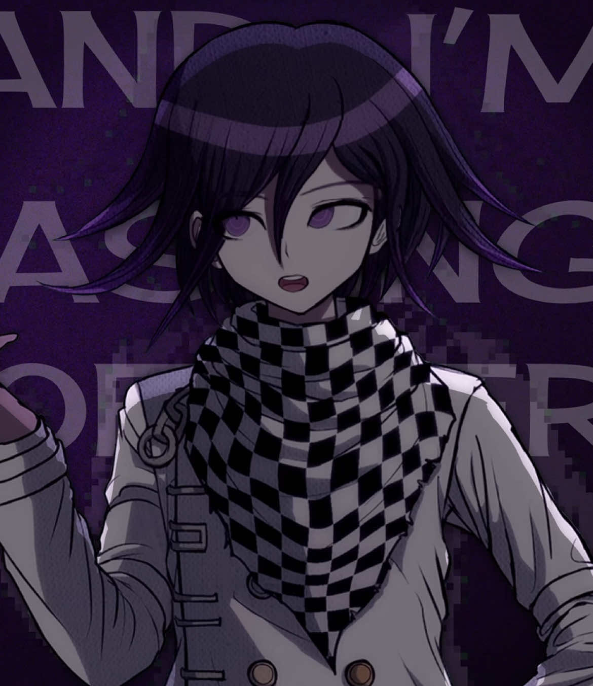 #KOKICHI — (HEAVILYY ib by  @krista !!  and  @🤭 !!) i was lowk giggling while making this cuz he looks so sassy and yes ANOTHERR kokichi edit i love editing him sorry yall #kokichiouma #danganronpa #edit #danganronpav3 