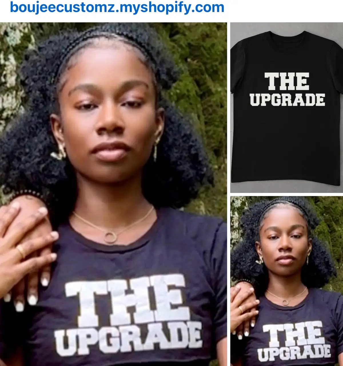“This isn’t just a shirt, it’s a statement. I’ve grown, I’ve leveled up, and I refuse to go backwards. When you see me in THE UPGRADE, know that I’m walking proof that lessons turn into blessings, and elevation is the only direction. ✨🔥”
