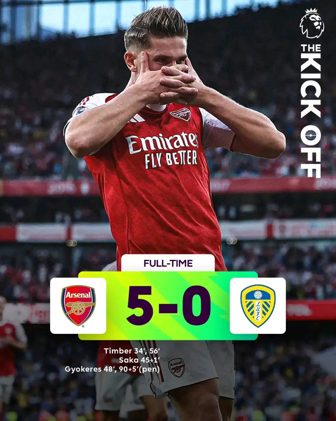ARSENAL DEVASTATE LEEDS UNITED! ❤️🤍🌪️ #foryou #fyp #manchesterunited #arsenalfans #arsenal 