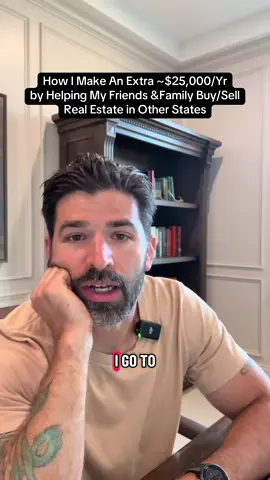 How I make an extra ~$25,000/yr or so by helping my friends and family buy and sell real estate in other states. Big win for both of us - they get a better agent and therefore a better experience and deal and I am compensated for helping them get connected to the agent who will take great care of them. Win win!