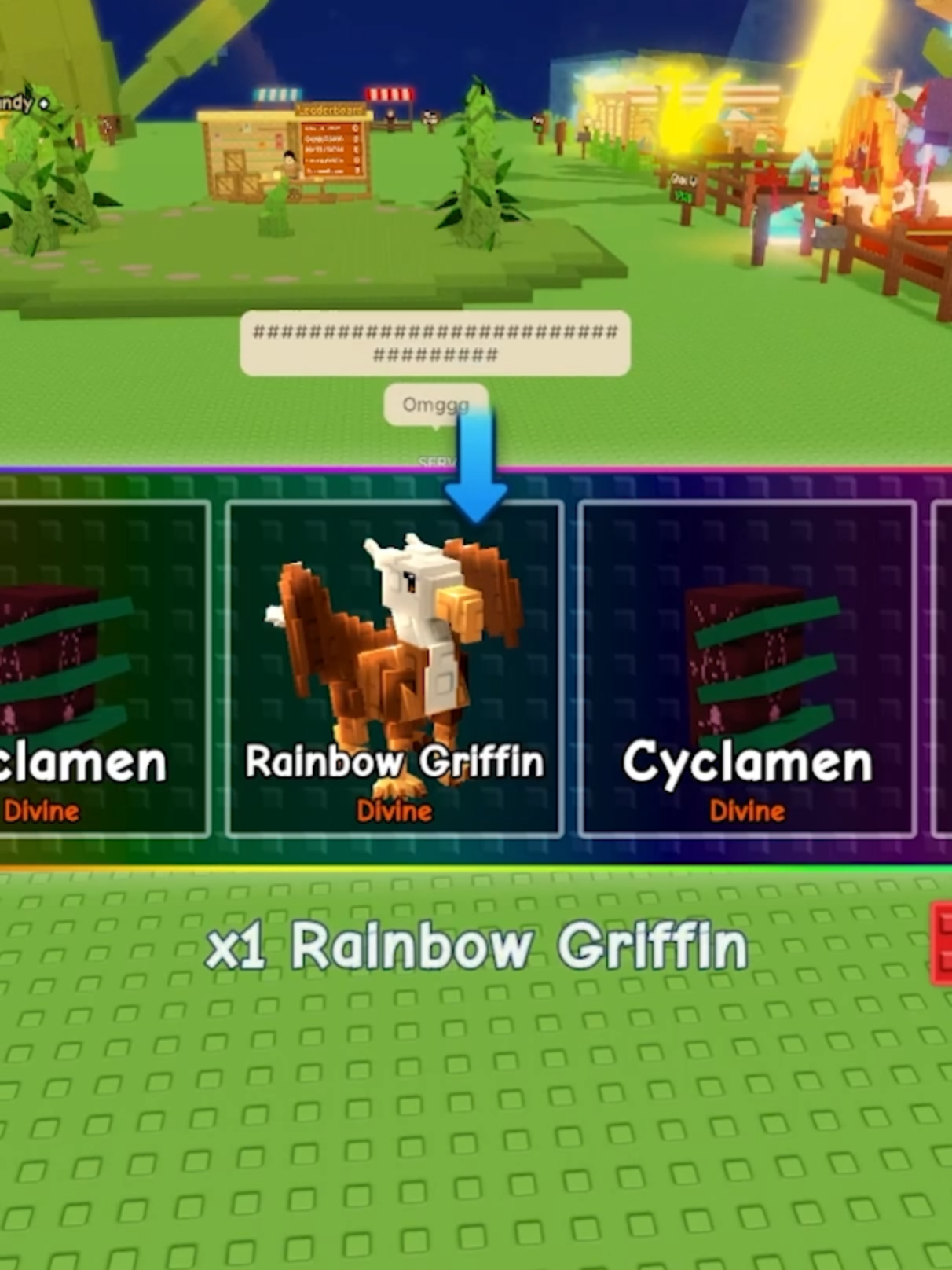 I Hatched RAINBOW GRIFFIN #roblox #fyp #growagarden #gag