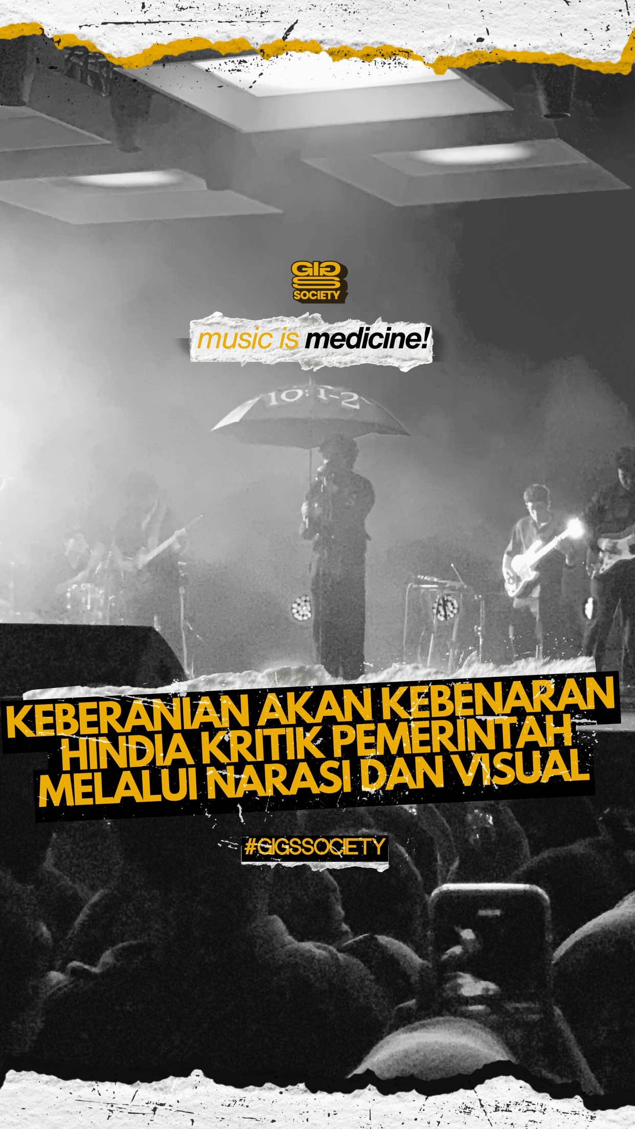 Respect! @Hindia telah menyuarakan serta memberikan kritikan kepada pemerintahan Indonesia. 