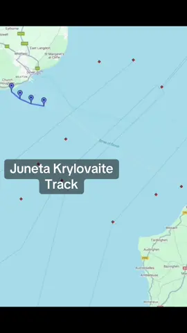 After 13 hour and 4 minutes, she landed near Strouanne dunes. Tracks marked every half hour, congratuations 🎉🎉 #e#englishchannelswimmero#openwaters#swimtokc#charityf#fyp