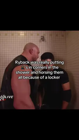 Mans even made him put his clothes under the shower #WWE #Ryback 
