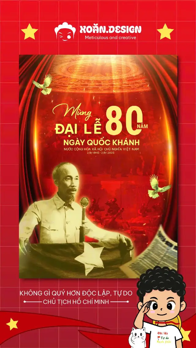 Cùng Xoăn góp một chút màu sắc vào đại lễ nhá#80namquockhanh #quockhanh2025 #viral #poster #freelancer 