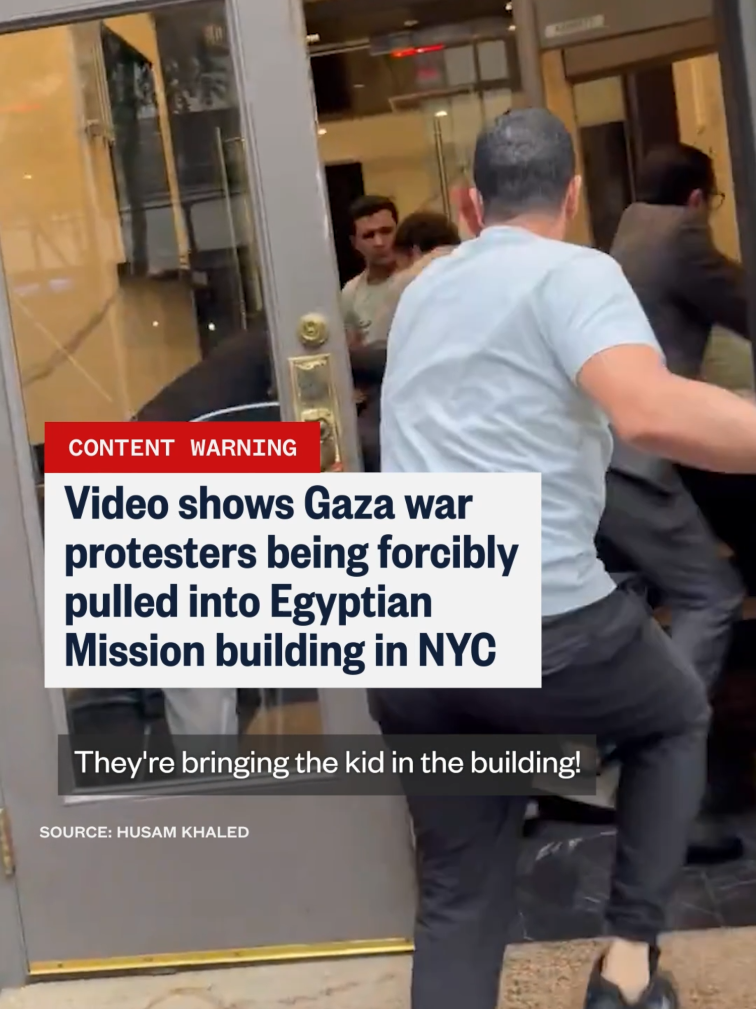 A video circulating online shows two brothers who were protesting the war in Gaza being forcibly pulled inside the Permanent Mission of #Egypt to the U.N. in #NewYorkCity before being led away in handcuffs by police. The brothers’ parents, who identified them both as U.S. citizens, said one of their sons had their charges reduced to a misdemeanor, while the other’s were dropped in family court.