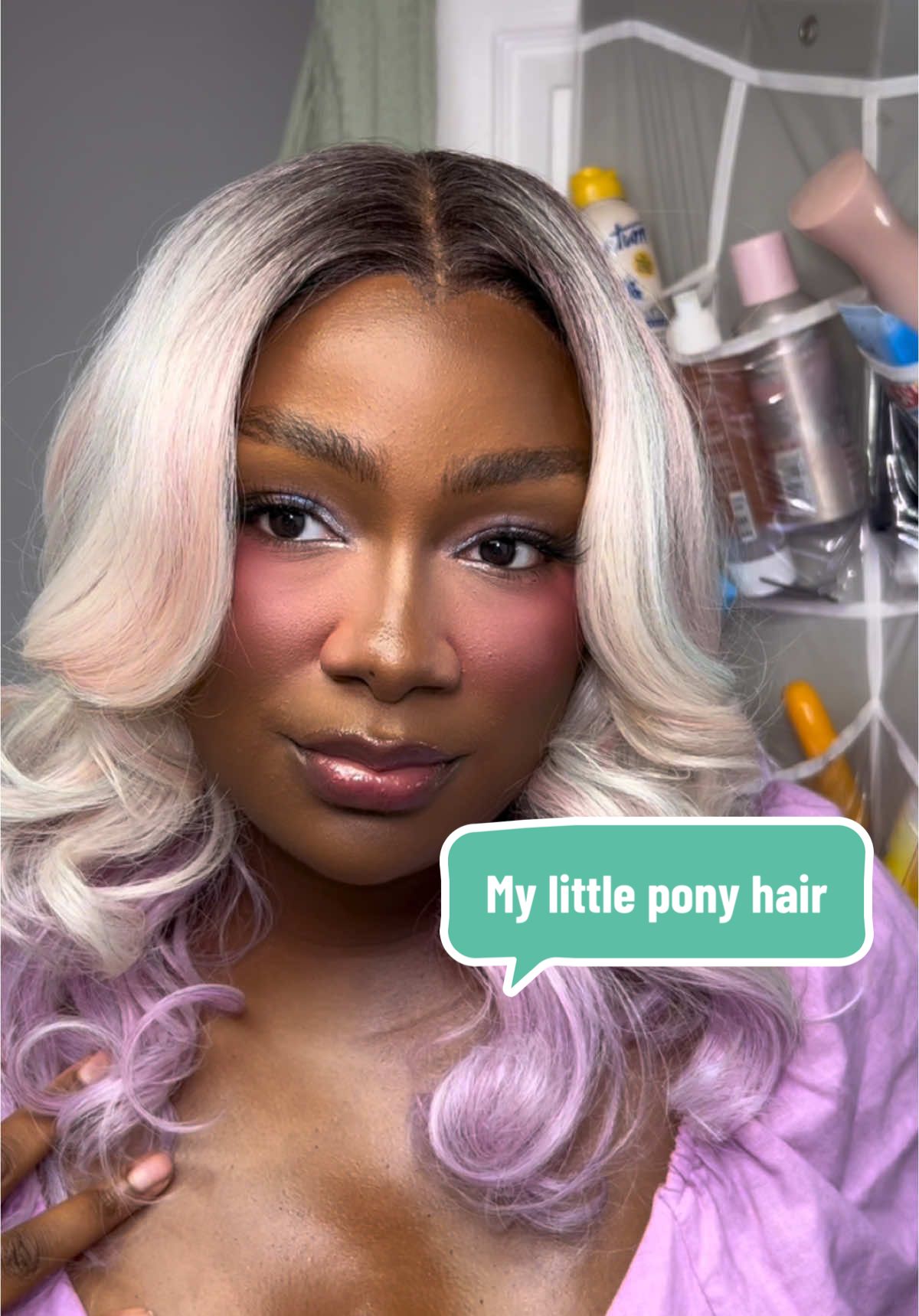 Replying to @Meka Asha my little pony hair at your service ✨ @outre #outreairtied #outrewig #wiginfluencer #microinfluencer #markimayhemm #affordablewigs 