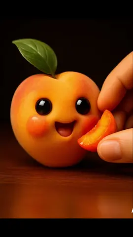 Cute Peach eating fruit 🍑 Follow for more oddly satisfying ASMR daily.  #asmr #ai #asmrsounds #aiart #fyp 