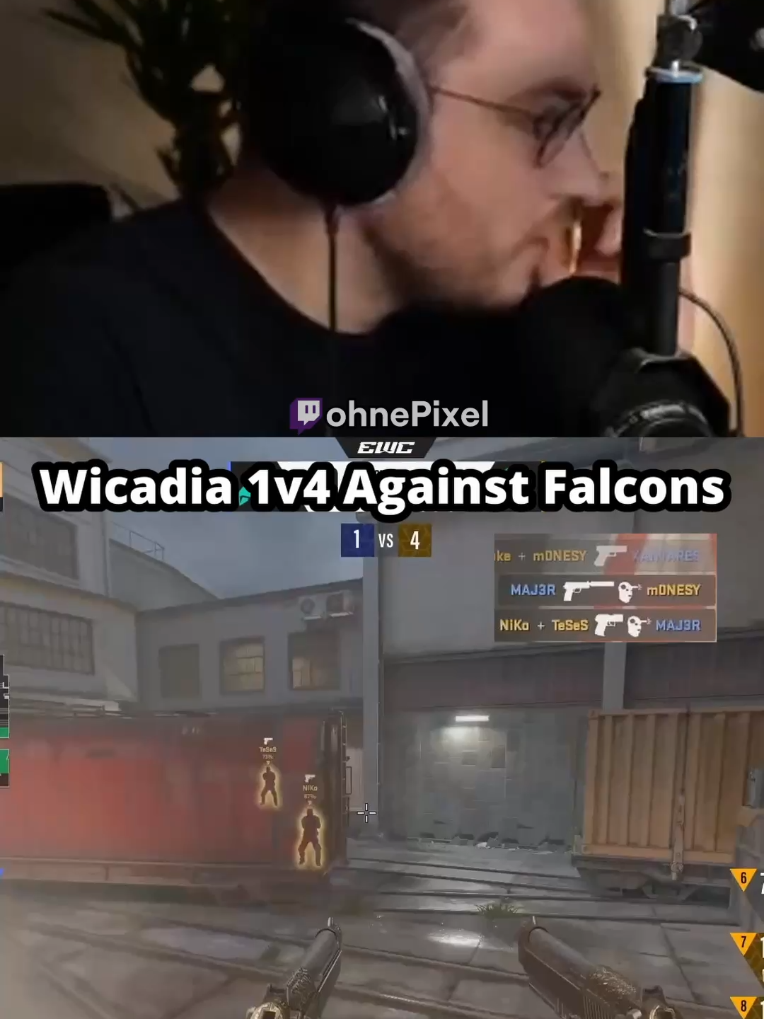 aurora vs team falcons #ohnepixel #ohnepixelclips #counterstrike #cs2 #ewc