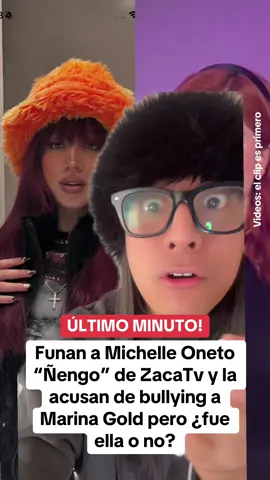 23.08/2: Funan a #michelleonetto #ñengo de #zacatv y la acusan de bullying a #MarinaGold  . #fyp #parati #riclatorrez #riclatorre #chollywood #farandulaperuana  #magalytvlafirme #magalymedina #amoryfuego  #destacame  #americahoy #lanochehabla #evdlv #elvalordelaverdad #foryou #fy #Viral 