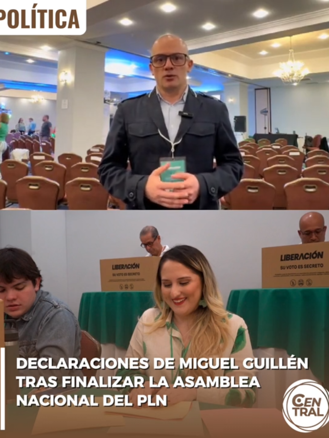 #Nacionales | Miguel Guillén, secretario general del Partido Liberación Nacional, dio declaraciones tras la conclusión de la Asamblea Nacional liberacionista. El dirigente valoró los acuerdos alcanzados durante la jornada y destacó el papel de la dirigencia en el arranque de la campaña que lidera el candidato presidencial Álvaro Ramos. 📷 Recuerde sintonizar #CentralNoticias de lunes a viernes a las 2 p.m. en Central Ahora y nuestra edición estelar a las 8 p.m. por Gente Opa #Canal38. Nos encuentra en 20 digital de Liberty, 20 análogo y 701 digital de Telecable, 038 TIGO, 38 KaTV, 2110 digital de Kölbi, 38 Metrocom, Claro IPTV canal 38, Cable Caribe análogo 54 y 277 IPTV, KTV-IPTV canal 38 y Cable Plus canal 10 y digital 49.1. #PLN #AsambleaNacional 