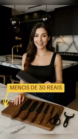 Jogo de Facas 6 peças com Cutelo! #faca #cozinha #churrasco #viral 