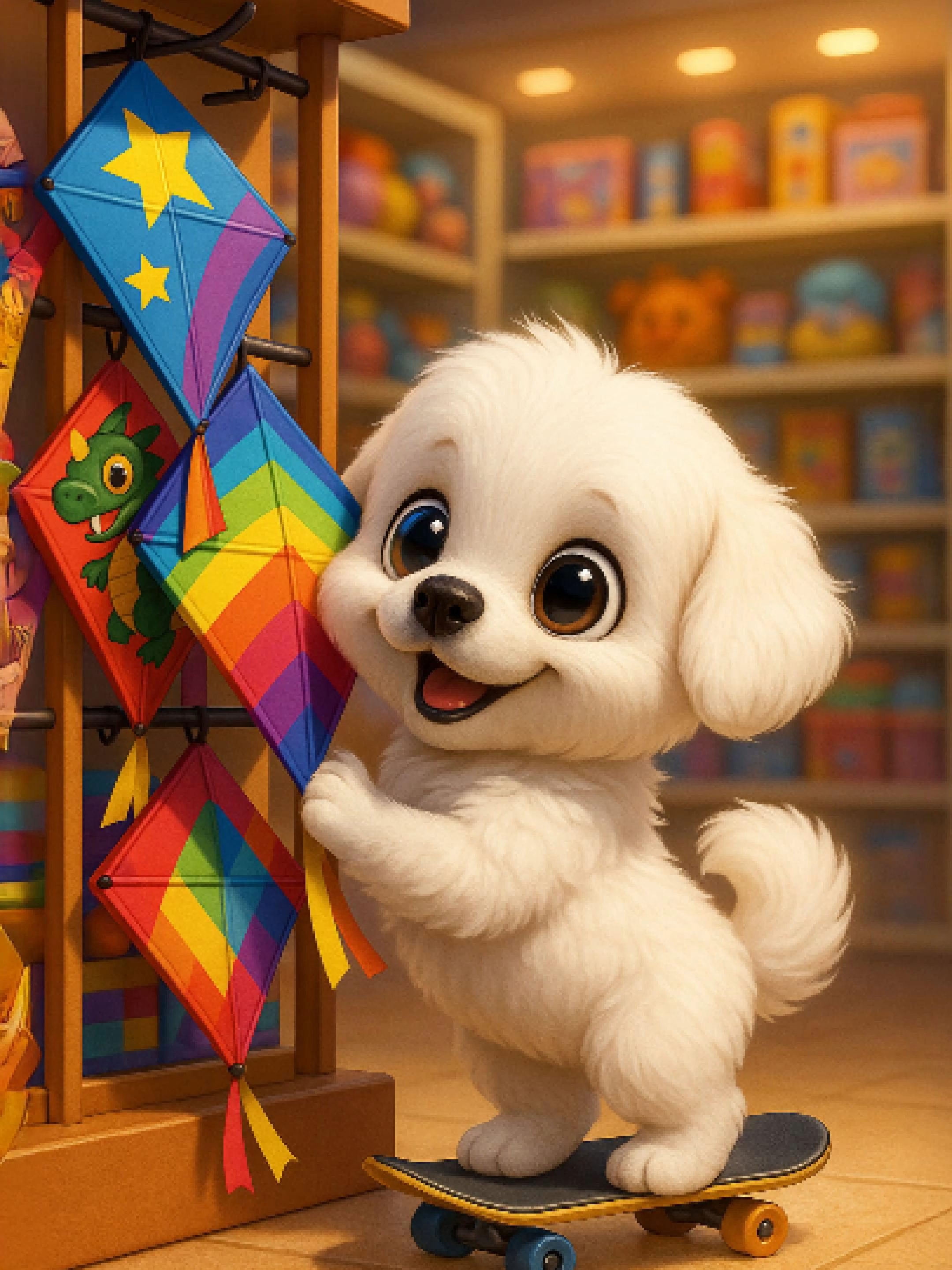 Dexter's Sky Heist What happens when a fluffy mastermind plans the ultimate mission? 🐾💎 Dexter the puppy is on a solo mission to pull off the greatest heist of his life: surprising his best friend with the perfect gift. Watch as he executes his plan with precision—navigating the busy mall, handling the payment, and making his getaway on a skateboard! But the real prize isn't the rainbow kite... it's the look on his boy's face. This is the story of a tail-wagging triumph you have to see to believe. → Don't forget to like and subscribe for more adventures with Dexter! #shorts #dog #puppylove #heartwarming #kite #3danimation #TheDexterAI