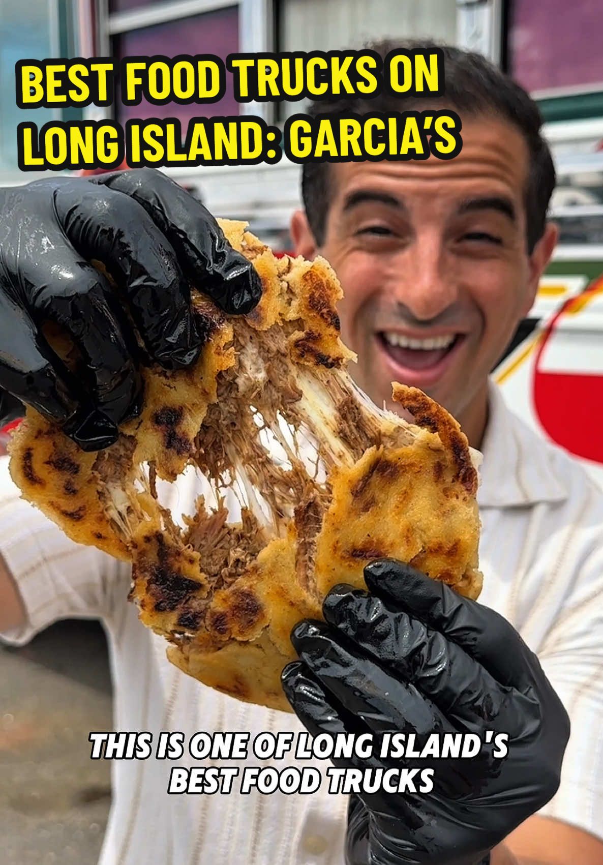 ❗️BEST LONG ISLAND FOOD TRUCKS: GARCIA’S TACO BAR IN BRENTWOOD, LONG ISLAND 🌮 Authenticity, passion & a whole lot of flavor make this family run truck an absolute banger ✔️ Their new birria pupusas are wild delicious - the consommé is a guarded family recipe that also translates into some crazy tacos.  👉 What I love about this truck though is the adventure it will take you on Latin American grub. They are Guatemalan at the core but the menu is a true journey through all kinds of foodie moments, like their new chile relleno, or packed bbq meat plates.  📌 They got super famous for their chicharron but after inspection of most of the menu, there’s a lot more to discover with ya mouth.  👀 Watch the video for the full scoop. This is one of my favorite foodie finds on Long Island. The lines can get crazy, fyi. 📍 Brentwood, Long Island at 920 Crooked Hill Road  #FoodLovers #Foodie #LongIsland #LongIslandNY #LongIslandNewYork  