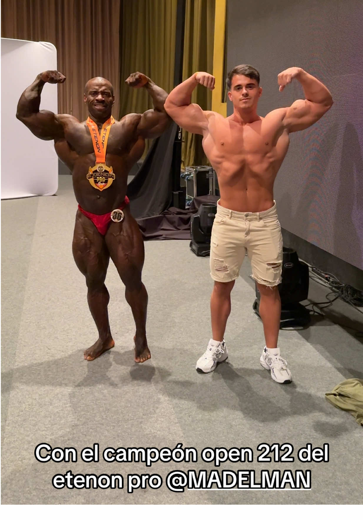 Con el campeón open 212 etenon pro @MADELMAN #madelman #bodybuilding #parati #foryou #fyp 