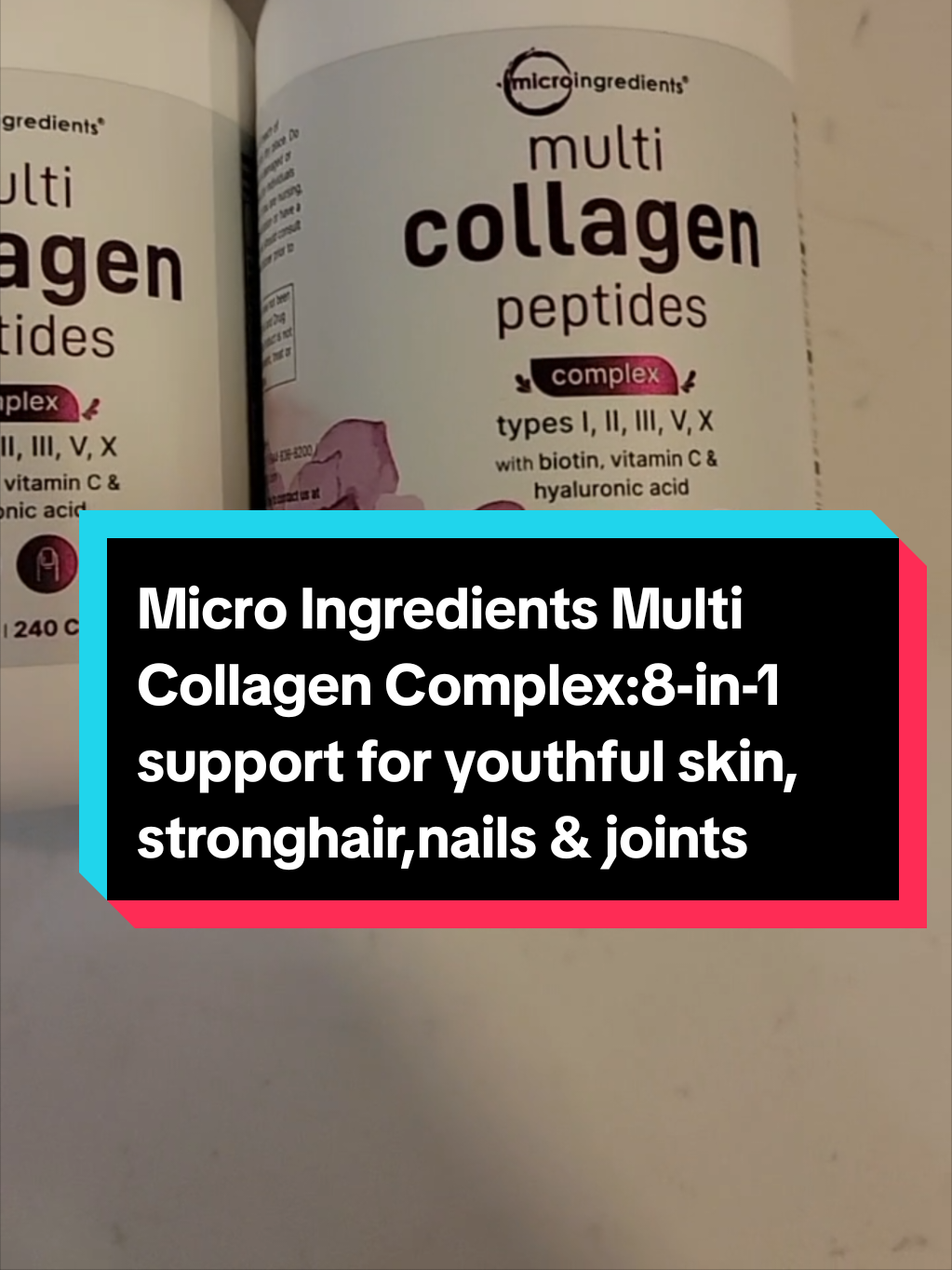 Nourish your beauty and wellness from the inside out with Micro Ingredients Multi Collagen Complex. This 8-in-1 formula blends five collagen types with hyaluronic acid, vitamin C, and biotin to support glowing skin, stronger hair, healthier nails, and flexible joints. Made with premium non-GMO ingredients, free from soy, dairy, gluten, and tree nuts, and third-party tested for purity and quality. Tap to buy and give your body the daily support it deserves.