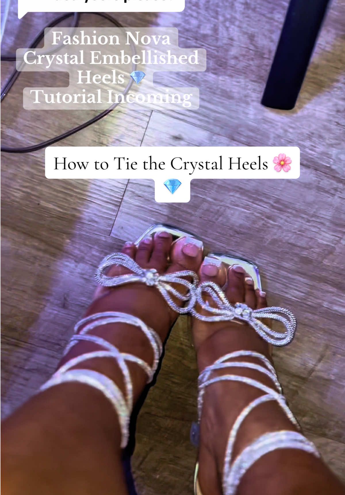 Replying to @Brandie Nichelle I hope this helps😊 They stay in place all day #crystalheels #fashionnova #fashion #fashionnovapartner #fyp 