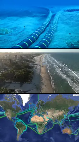 Rede global de cabo que mantém a internet funcionando #internet #cabo #oceano 