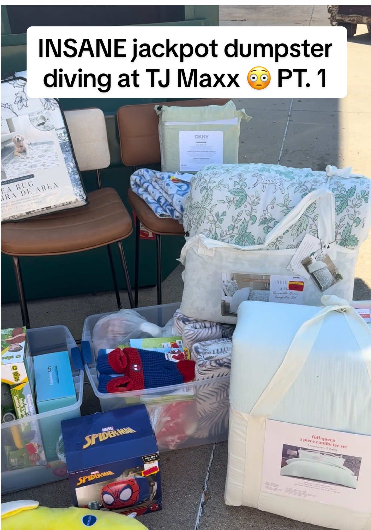 The mystery bag I found at the end 🫣 #dumpsterdiving #dumpsterdiver #tjmaxx #insane #jackpot 