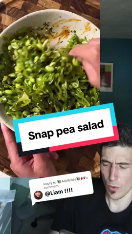 Replying to @📚AlieWilde📚🇨🇦 and it’s got beans!? Well worth it! @Yasmeen #salad #healthyrecipe #snappeas #edamame 