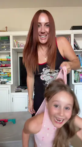 Tell me why they had so much fun with this lol #momanddaughters #crotchgoblins 
