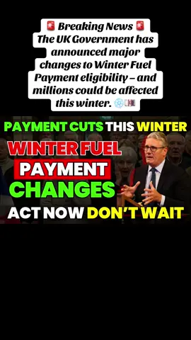 #WinterFuelPayment #FuelAllowance #UKPension 🚨 Breaking News 🚨 The UK Government has announced major changes to Winter Fuel Payment eligibility – and millions could be affected this winter. ❄️💷 In this video, I’ll explain: ✅ Who will still qualify for the Winter Fuel Payment ✅ The new rules and eligibility criteria ✅ What these changes mean for pensioners and households ✅ Steps you can take right now to avoid missing out Don’t wait until it’s too late – watch until the end so you know exactly what to do. 👉 Share this video with friends and family who may be affected. 👉 Leave your questions in the comments, and I’ll do my best to answer them. 