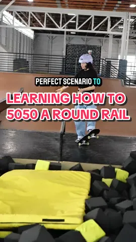 day 1 of learning how to 5050 a round rail 😅 