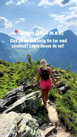 Gira på en skikkelig utfordring, men kanskje en av Norges fineste turer? Lagre denne turen da vel!😌  📍 Slogen, Sunnmøre  Takk for turen @Maria Nedregård 🫶🏼 #Hiking #norway #Summer #mountain #foryou 