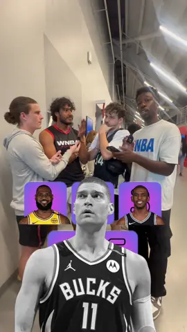 Guessing the oldest active NBA players 🏀👀 #NBA #basketball #sports #lebronjames #trivia 