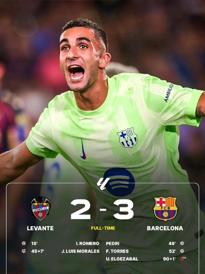 biasakan nonton barca sampai akhir😋BARCA WIN!!🥶🔥#barca #vs #levante #laliga #remontada #parati #lamineyamal #culers #viscabarca🔴🔵 #jjbola #playerfootball #footballtiktok #football 