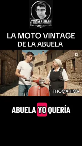 Cuando tu abuela te regala una moto antigua y resulta ser la reliquia más explosiva del barrio. ¡Esto sí que es estilo vintage! Hashtags: #motoVintage #abuela #humor #retro #explosión #nietosyabuelas 