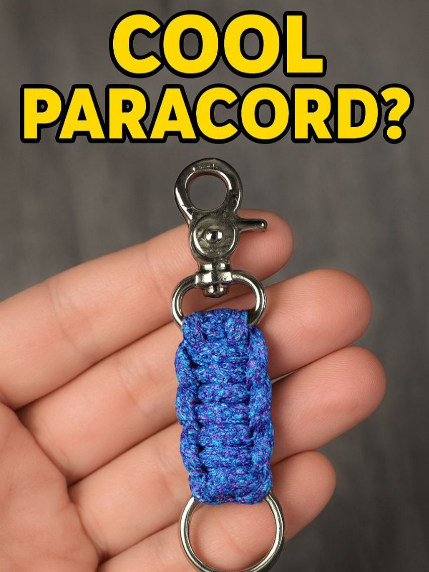 SIMPLE PARACORD KEYCHAIN #paracordknots #paracordkeychain #reels #fyp #bracelet #paracordbracelet #handamade #braceletmaking