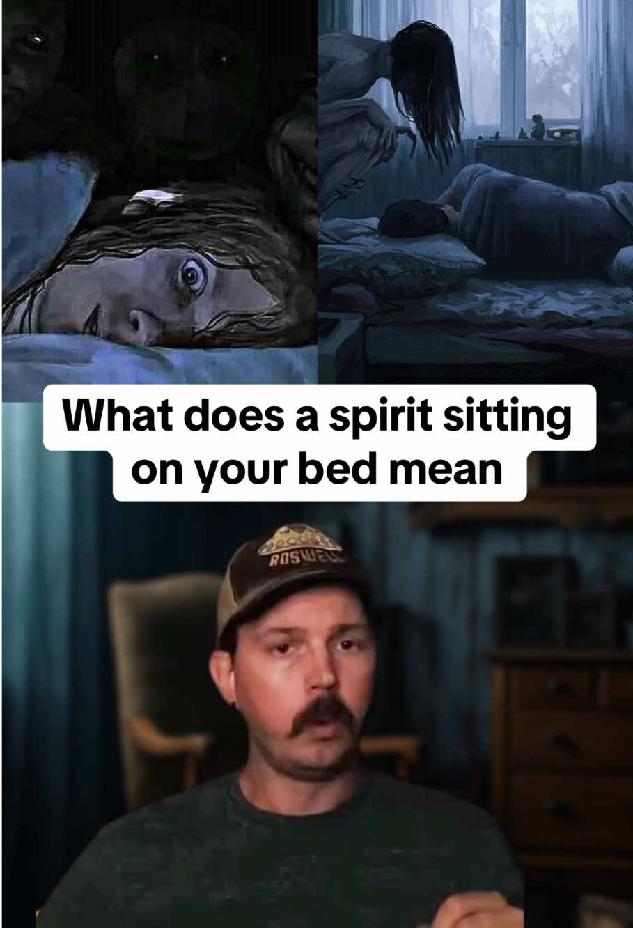 What does a spirit sitting on your bed mean. #scarystories #spookystory #ghoststories #creepystorytime #truestorytime 