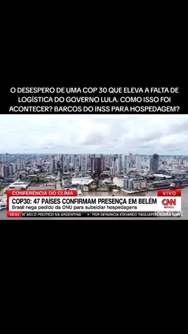 O DESESPERO DE UMA COP 30 QUE ELEVA A FALTA DE LOGÍSTICA DO GOVERNO LULA. COMO ISSO FOI ACONTECER? BARCOS DO INSS PARA HOSPEDAGEM? Comentário: Há indícios de uma falta de logística para membros internacionais, que estão pedindo a troca de local, do evento.